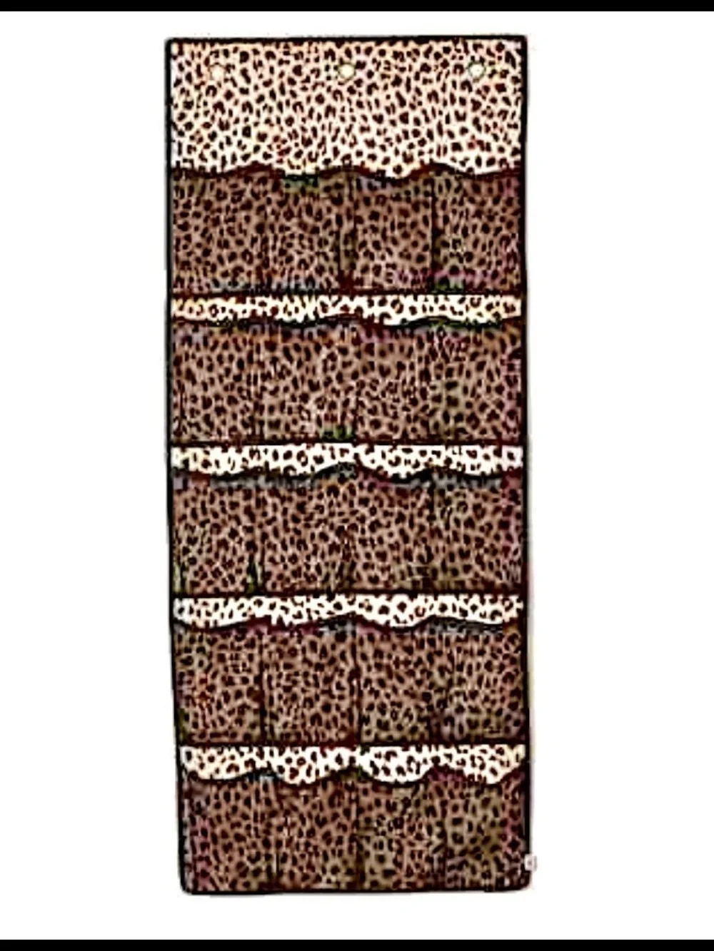 PINK Victoria's Secret Black Mesh Leopard Trim Organizer
